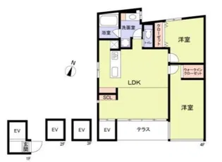Kagurazaka Terrace 神楽坂テラス【4階】の間取り