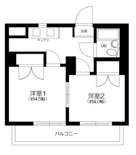 リバティ多摩川【4階】の間取り
