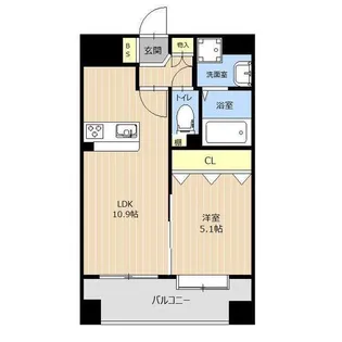 LIBTH新町【4階】の間取り