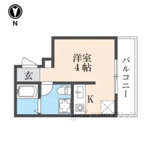 ビオス京都西陣アヤナス【2階】の間取り