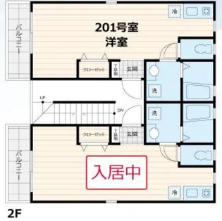 Apt N 千寿【2階】の間取り