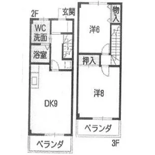 Rハウス仏生寺【2階】の間取り