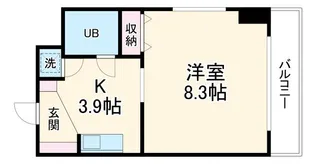 アソルティ関内大通公園【8階】の間取り