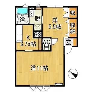 フィールファイン【2階】の間取り