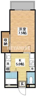 プチメゾン小野D【2階】の間取り