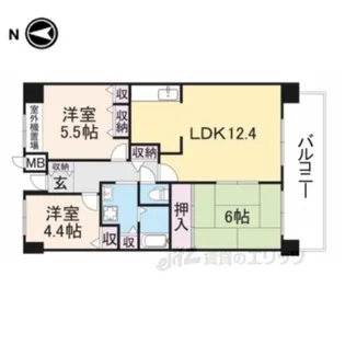 マルシェ伊丹【6階】の間取り