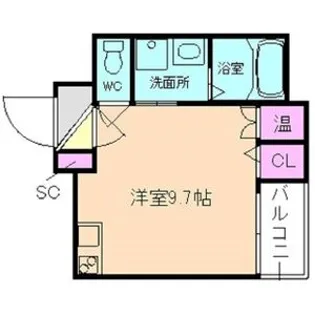 パシフィック千林【1階】の間取り
