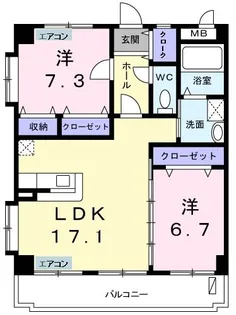 ビーチフラワー【3階】の間取り