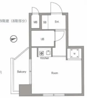 キャッスルマンション大森b号館【8階】の間取り