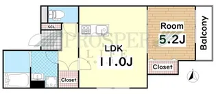 プロスパーコート小路II【2階】の間取り