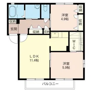 クレール南林間II【2階】の間取り