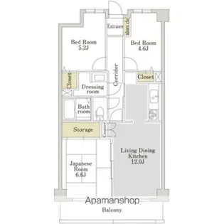 アーバンパーク常盤台公園B【4階】の間取り
