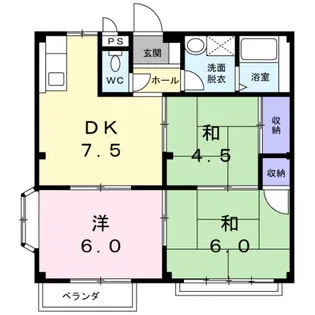 エルディム若月D【2階】の間取り