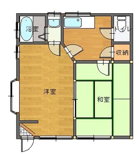 ハイツアサノB【1階】の間取り