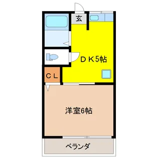 栃木県宇都宮市上野町【アパート】の間取り