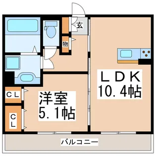 アーバンウエスト【3階】の間取り