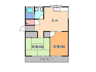 ファミールみなみB棟【1階】の間取り