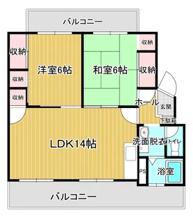 プラザハイツ・シンデン 203号【2階】の間取り