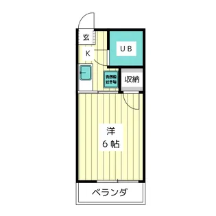 シティハイムII番館【1階】の間取り