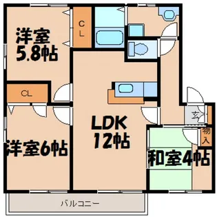 ディアスエコー【2階】の間取り