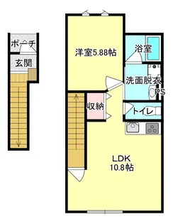 ピュアハウス テノワール【2階】の間取り