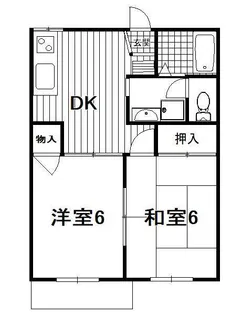 東京都青梅市千ヶ瀬町6【アパート】の間取り