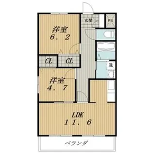 サニーコート【2階】の間取り