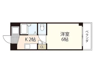 アヴニール古市橋【3階】の間取り