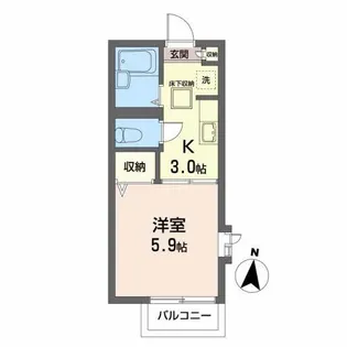 新坂壱番館【1階】の間取り