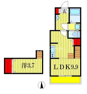 ルミエール・エタンセルsix【1階】の間取り