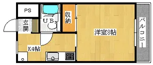 第2春日ハイツ【2階】の間取り