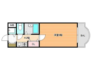 ヴェルジェ旭ヶ丘【2階】の間取り