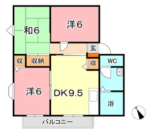 サンビレッジ安江 A【1階】の間取り