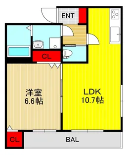 MELDIA西川口II【3階】の間取り