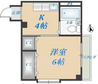 ジュネス菱屋西【1階】の間取り