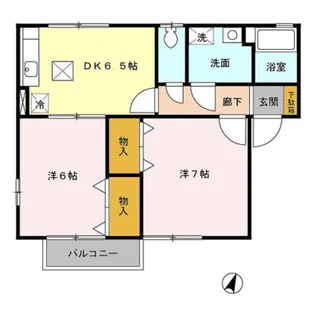 アクアグレイス B【1階】の間取り