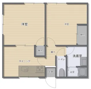 スマイル下小出A【2階】の間取り