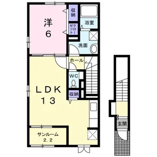シュガー ドルチェ【2階】の間取り