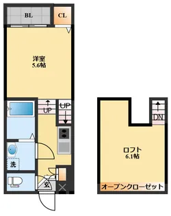 modern palazzo Isahaya io【2階】の間取り