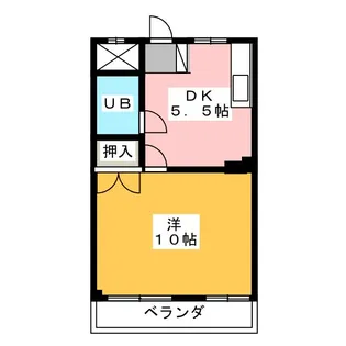 1DKの間取り画像