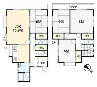 千葉県千葉市花見川区犢橋町【一戸建】の間取り
