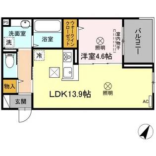 メゾン ボヌール大町【1階】の間取り