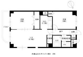 大倉山エステハイツ第3【2階】の間取り