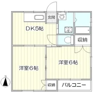 コーポ浜中II【2階】の間取り