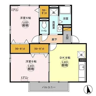 リビングタウン松代A【2階】の間取り