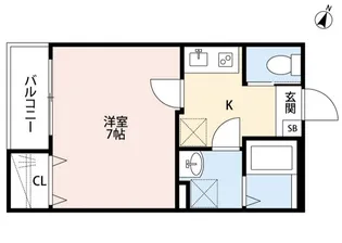 東京都足立区中川2【アパート】の間取り