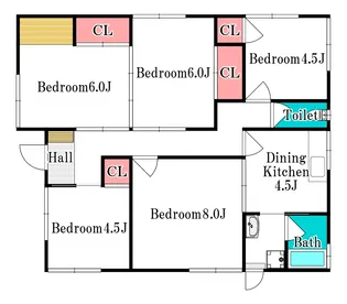 岡山県玉野市御崎2【一戸建】の間取り