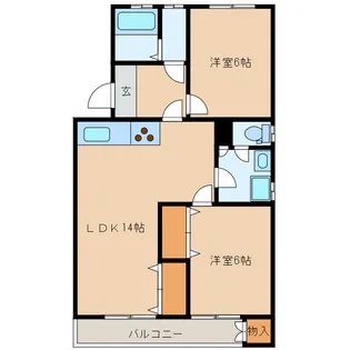 ガイアパレス上島【2階】の間取り