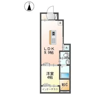 カルテット元今泉II【1階】の間取り