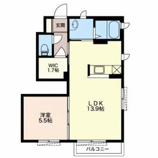 サニーハイム大中里C【1階】の間取り